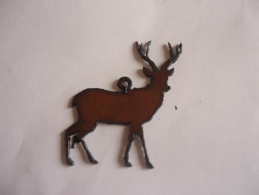 (image for) Deer metal cutout pendant #GO010-L
